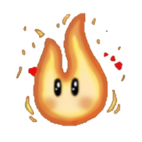 Warmth bot logo - a cute small flame